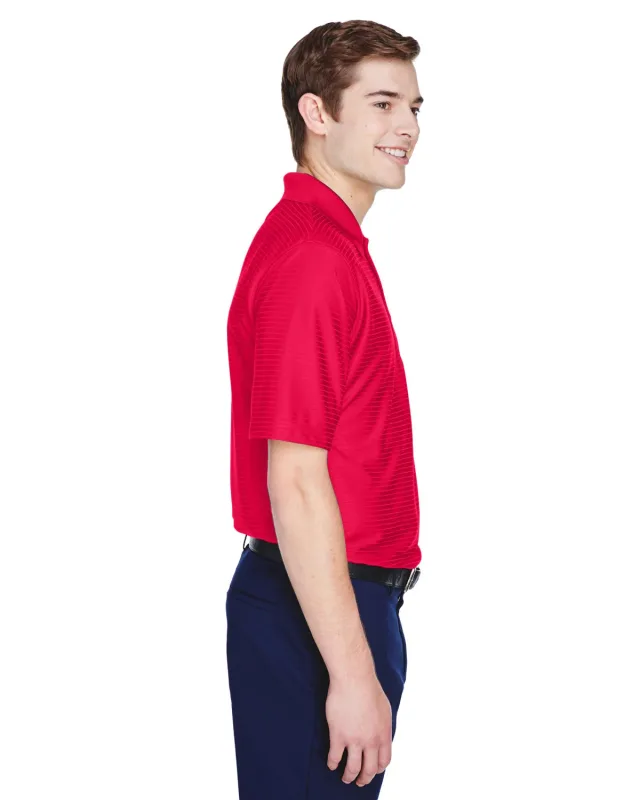 UltraClub Men's Cool & Dry Elite Tonal Stripe Performance Polo — view 7