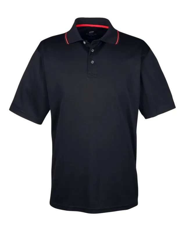 UltraClub Men's Cool & Dry Sport Two-Tone Polo — view 5