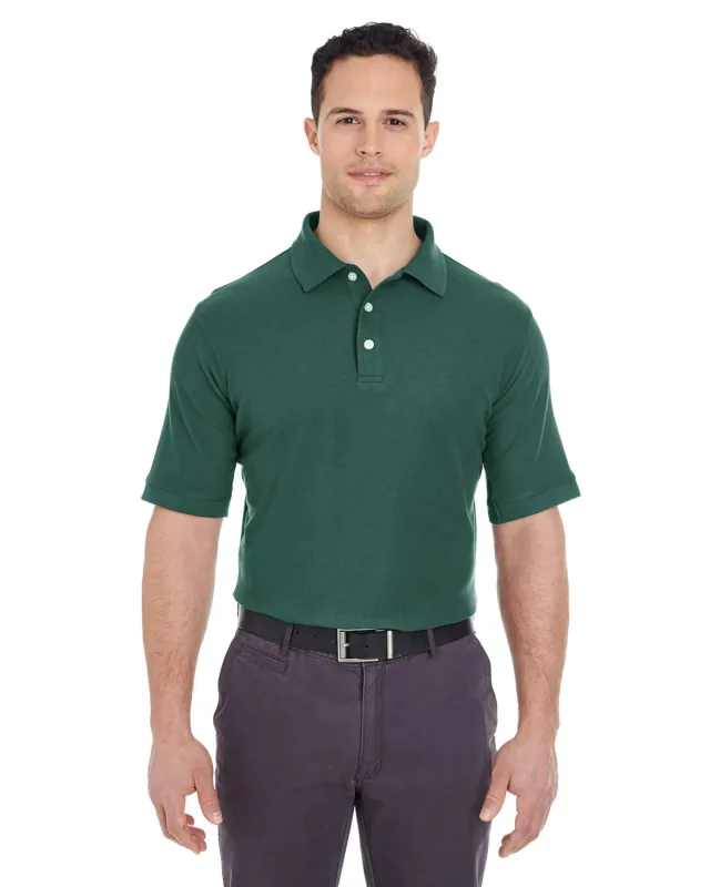 UltraClub Men's Platinum Honeycomb Piqué Polo — view 2
