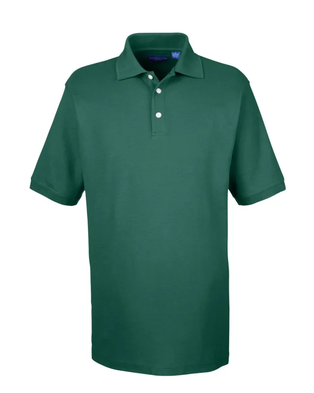 UltraClub Men's Platinum Honeycomb Piqué Polo — view 3