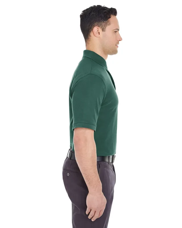 UltraClub Men's Platinum Honeycomb Piqué Polo — view 4