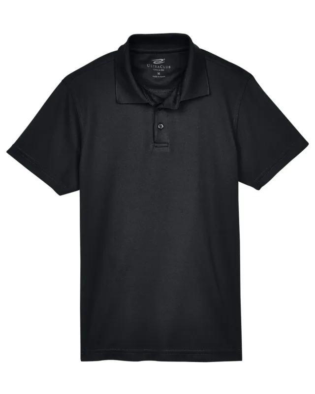 UltraClub Youth Cool & Dry Mesh Piqué Polo — view 15