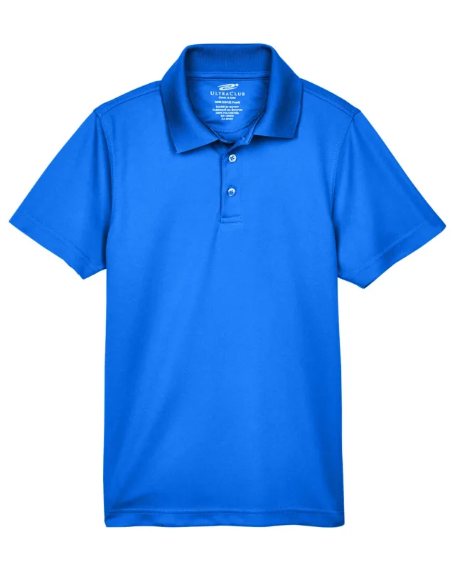 UltraClub Youth Cool & Dry Mesh Piqué Polo — view 27