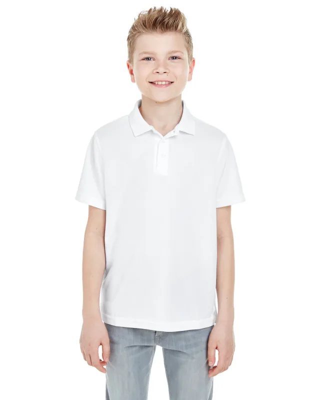 UltraClub Youth Cool & Dry Mesh Piqué Polo — view 4