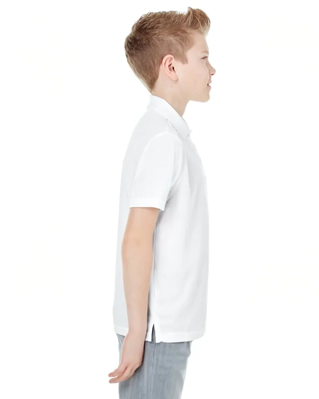 UltraClub Youth Cool & Dry Mesh Piqué Polo — view 6