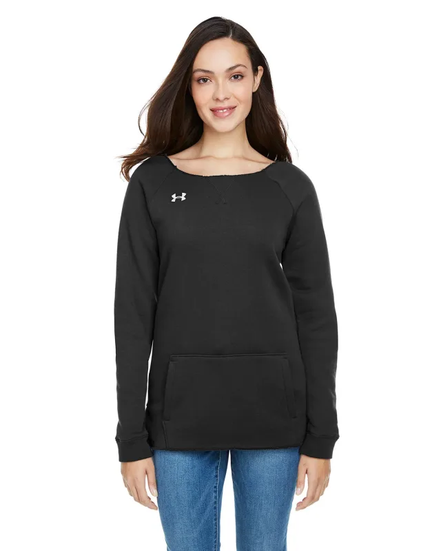 Under Armour Ladies' Hustle Fleece Crewneck  Sweatshirt — view 10