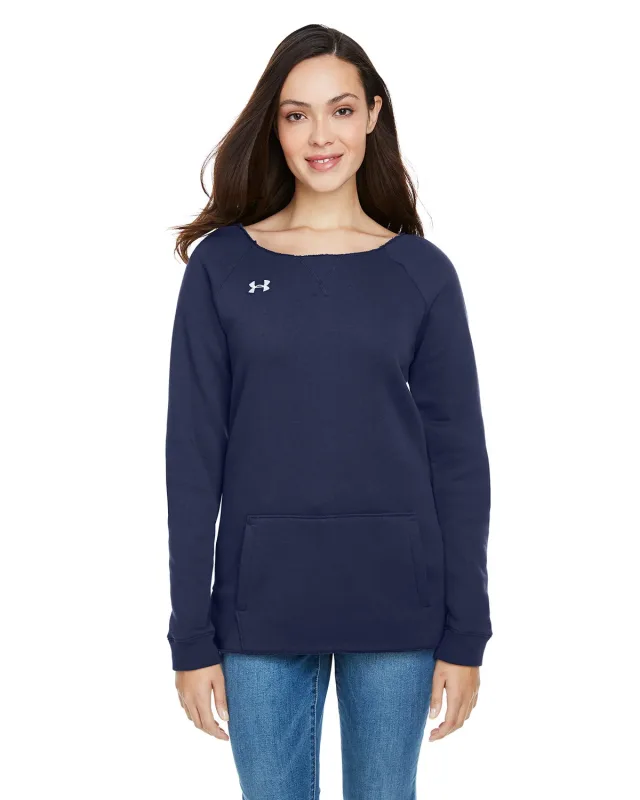 Under Armour Ladies' Hustle Fleece Crewneck  Sweatshirt — view 18