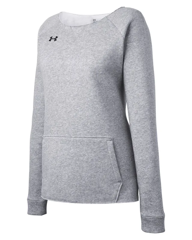 Under Armour Ladies' Hustle Fleece Crewneck  Sweatshirt — view 4