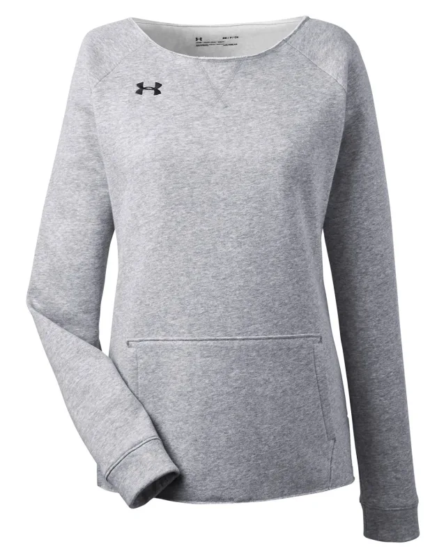 Under Armour Ladies' Hustle Fleece Crewneck  Sweatshirt — view 6