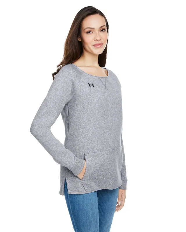 Under Armour Ladies' Hustle Fleece Crewneck  Sweatshirt — view 7