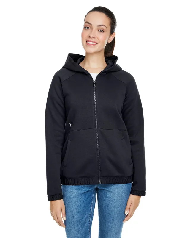 Under Armour Ladies' Hustle Full-Zip Hooded Sweatshirt — view 10
