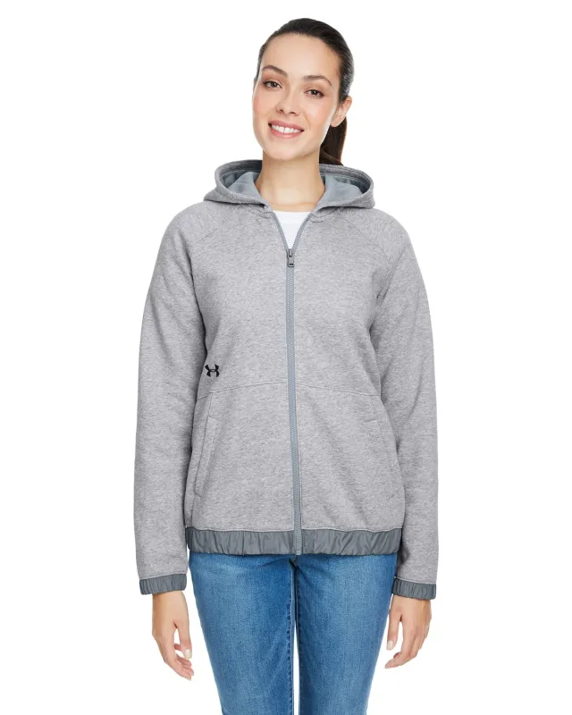 Under Armour Ladies' Hustle Full-Zip Hooded Sweatshirt — view 2