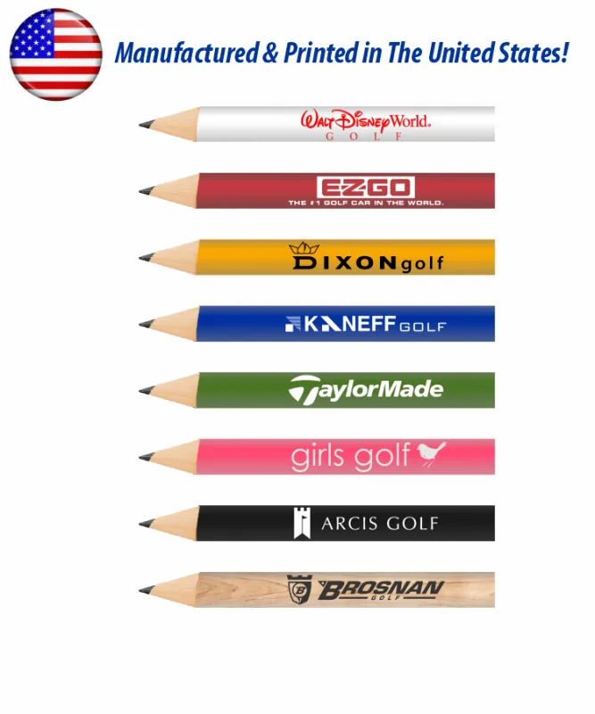 Untipped Round Wooden Golf Pencil β view 1