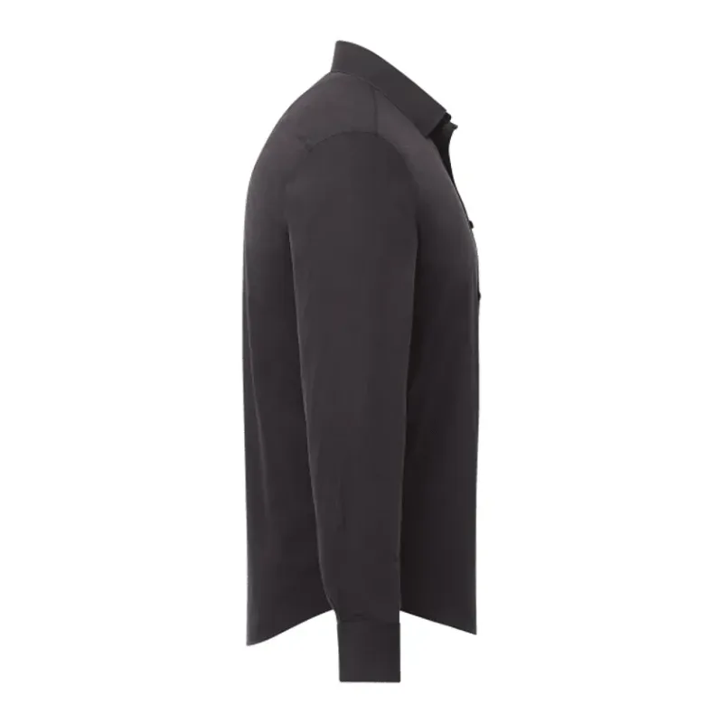 Custom UNTUCKit Men's Long Sleeve Wrinkle-Free Shirt - Black Stone — view 4