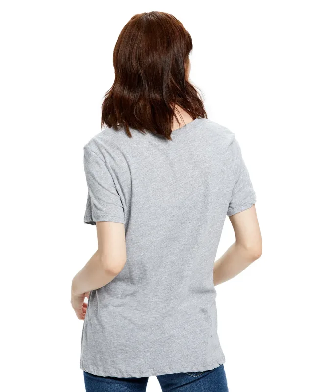 US Blanks Ladies' USA Made Loose Fit Boyfriend T-Shirt — view 10