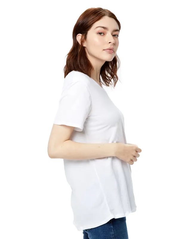US Blanks Ladies' USA Made Loose Fit Boyfriend T-Shirt — view 3