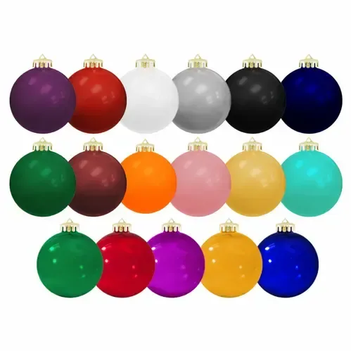 USA-Made Round Glossy Shatterproof Ornament (3¼" ) — view 1