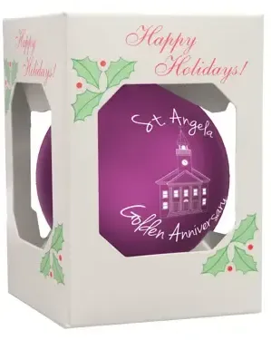 USA-Made Round Glossy Shatterproof Ornament (3¼" ) — view 2