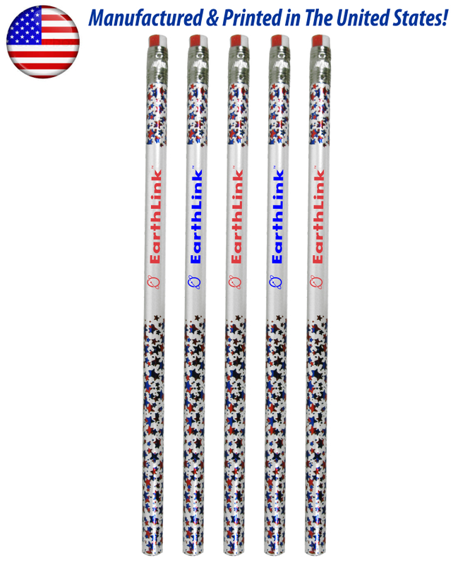 USA Themed Patriotic #2 Lead Foiled Pencil