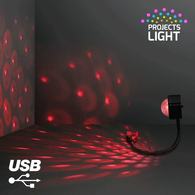 USB Party Light Mini Disco Ball, 9 Settings