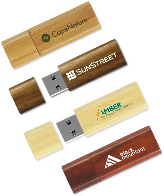 Eco-Wood USB Drive with Custom Logo Branding