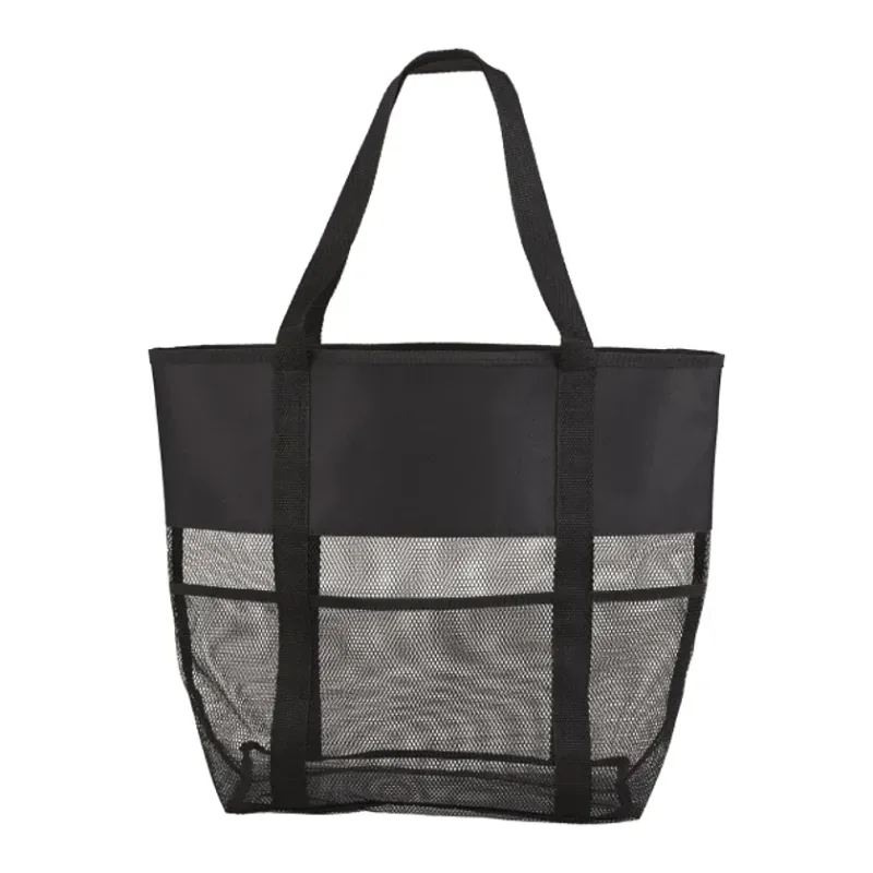Customizable Mesh Utility Beach Tote — view 2