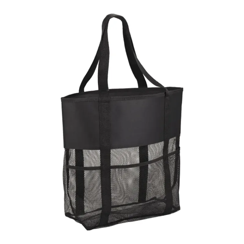 Customizable Mesh Utility Beach Tote — view 3