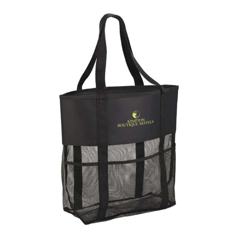 Customizable Mesh Utility Beach Tote — view 4