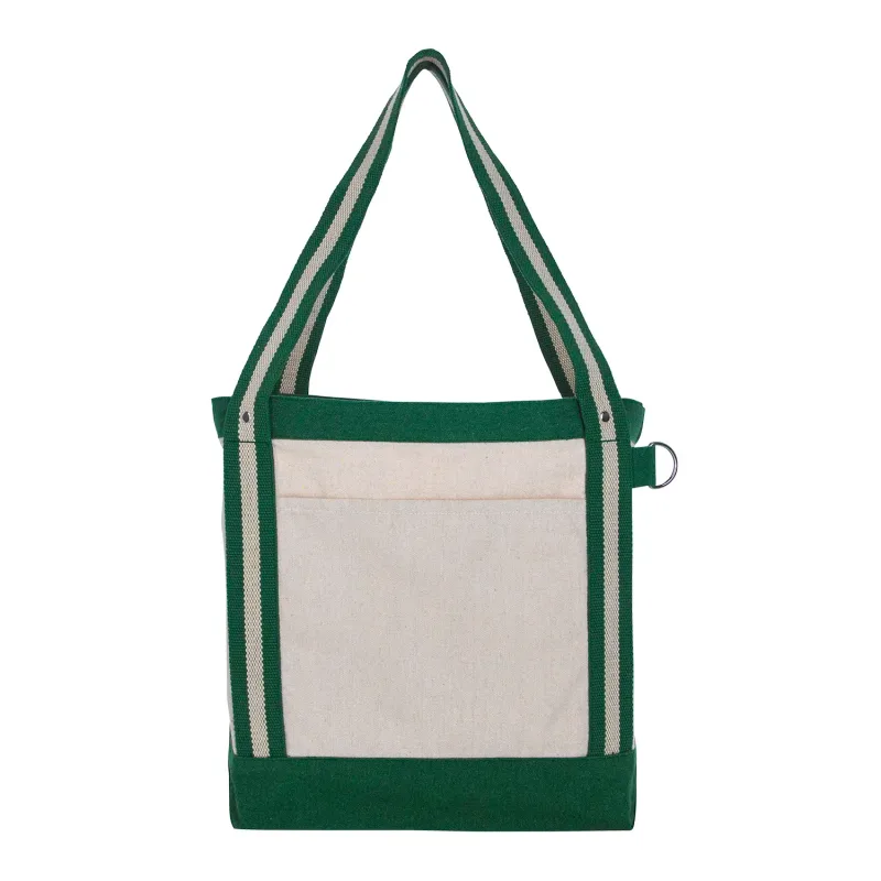 V Natural™ Striped Recycled Cotton Boat Tote Bag — view 3