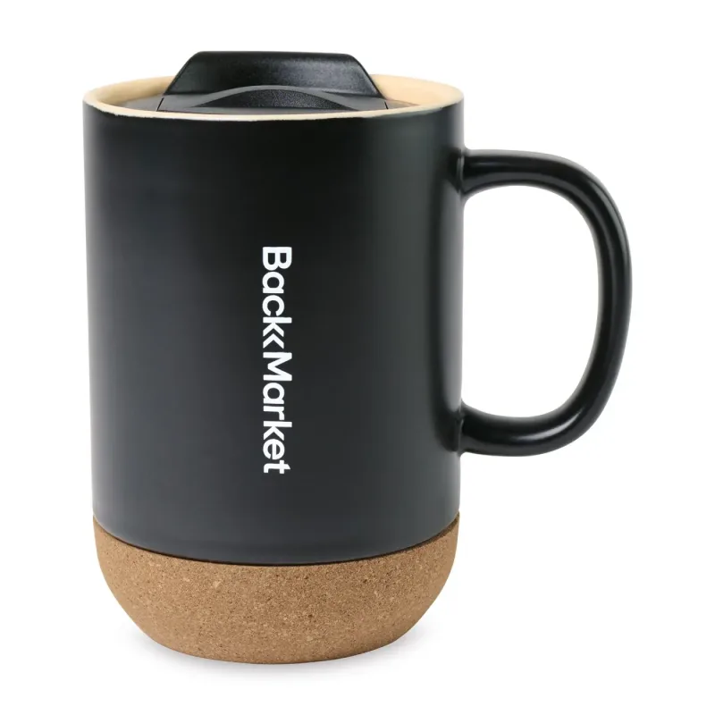 Valo Ceramic Lidded Mug - 14 Oz. — view 5