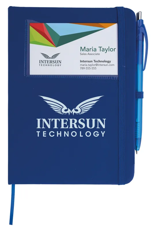 Custom Value Card Pocket Notebook with Element Slim Pen — view 2