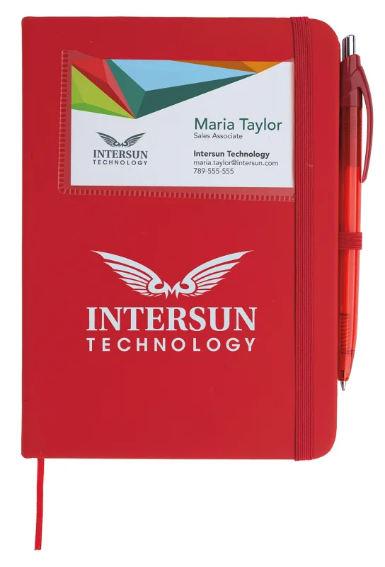 Custom Value Card Pocket Notebook with Element Slim Pen — view 4