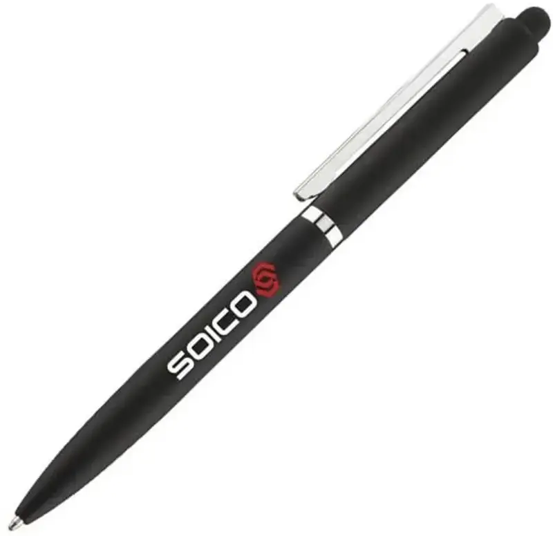 Custom Viva Metal Pen - Stylus & Soft Rubber Coating