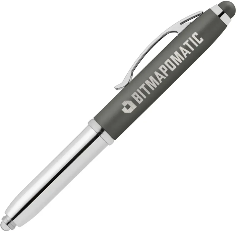 Vivano Softy Metallic Pen w/ LED Light and Stylus  — view 3