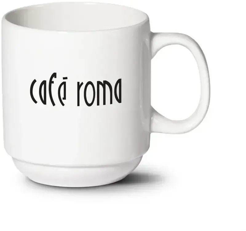 12oz Custom Printed Vivian Porcelain Coffee Mug for Business Promotion