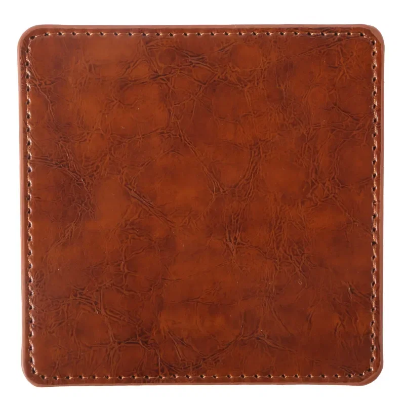 Watson Square PU Leather Coaster: Single — view 3