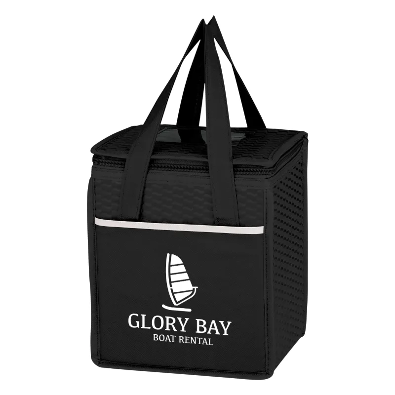 Wave Design Non-Woven Cooler Lunch Bag — view 3
