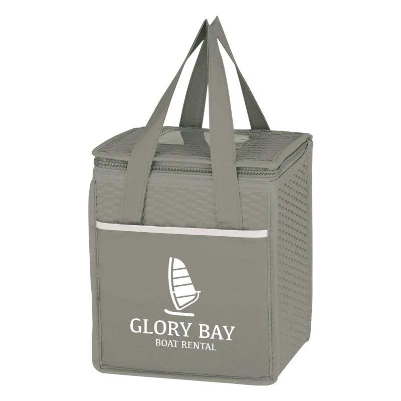 Wave Design Non-Woven Cooler Lunch Bag — view 4