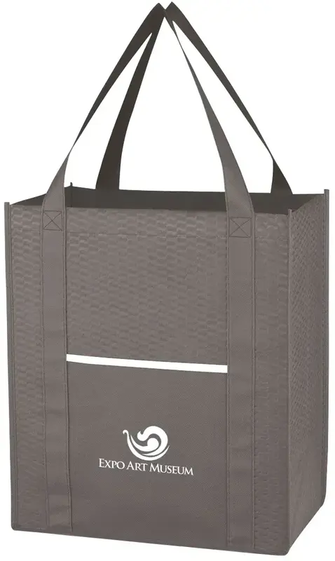 Wave Design Non-Woven Shopper Tote Bag