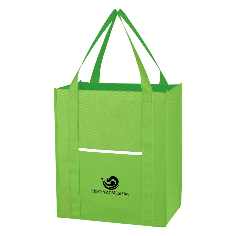 Wave Design Non-Woven Shopper Tote Bag — view 3