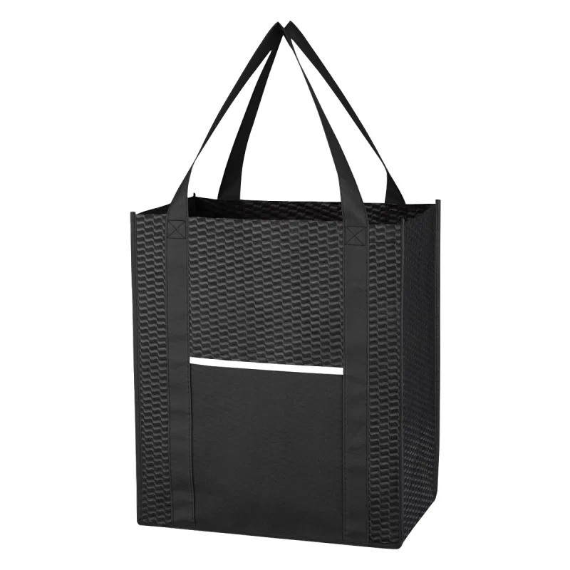Wave Design Non-Woven Shopper Tote Bag — view 8