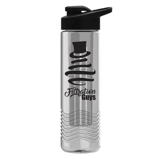 Wave Tritan® Bottle with Drink-Thru Lid and Infuser (24 oz.) — view 2