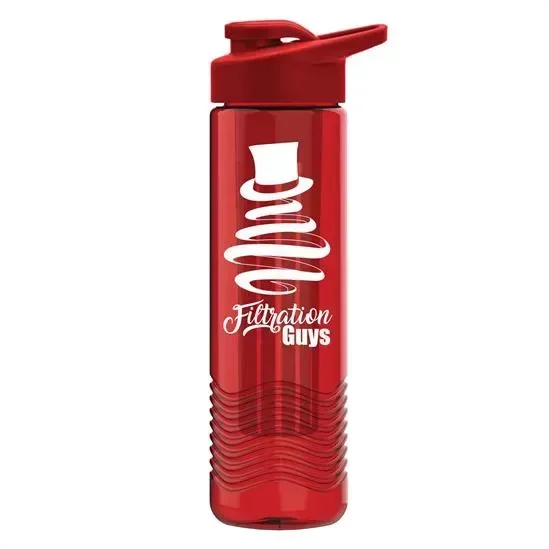 Wave Tritan® Bottle with Drink-Thru Lid and Infuser (24 oz.) — view 3