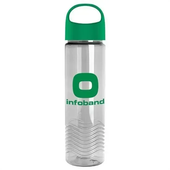 Wave Tritan® Bottle with Oval Crest Lid (24 oz.) — view 3