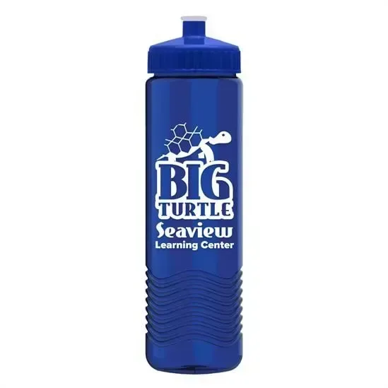 Wave Tritan® Bottle with Push-Pull Lid (24 oz.) — view 2