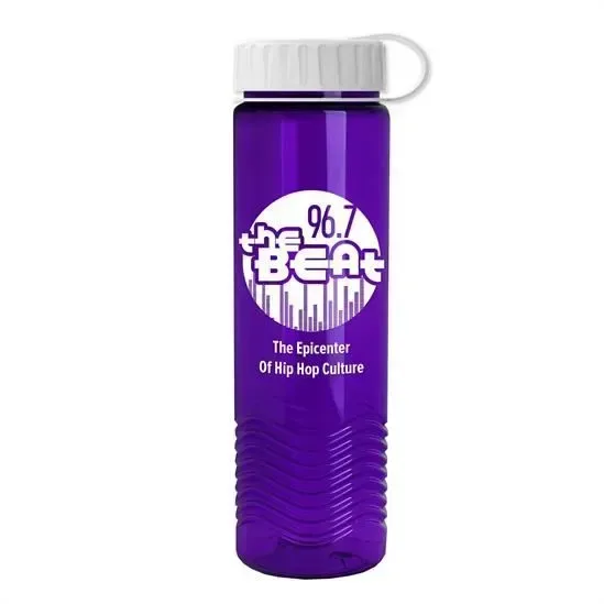 Wave Tritan® Bottle with Tethered Lid (24 oz.) — view 7