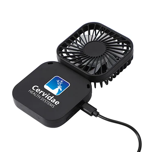 Whirlwind Mini Folding Rechargeable Fan with Lanyard — view 7