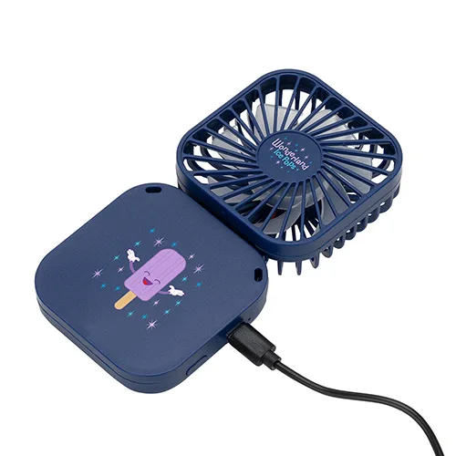 Whirlwind Mini Folding Rechargeable Fan with Lanyard — view 4