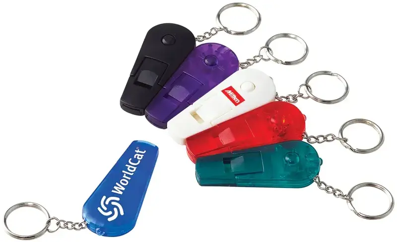 Whistle Keychain with LED Light