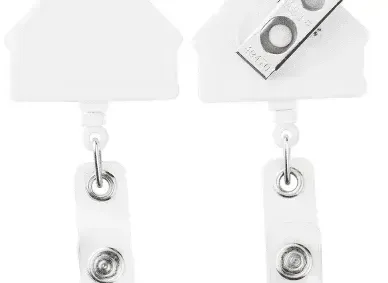 White House Shape Retractable Id Badge Reel — view 2